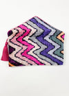 Wolf & Willa Rainbow Mountain Envelope Silk Velvet Clutch-Hand In Pocket