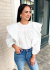 Pistola Kaelynn Ruffle Top-Hand In Pocket