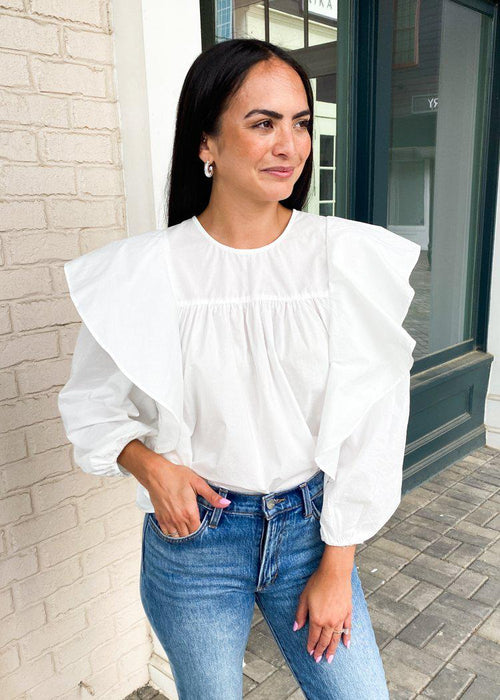 Pistola Kaelynn Ruffle Top-Hand In Pocket