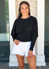 BB Dakota Black Sleeve Me Be Cropped Sweatshirt-***FINAL SALE***-Hand In Pocket