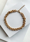 Gold Bohol Link Chain Loop Necklace-Hand In Pocket