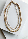 El Nidio Gold Chain Linked Loop Necklace-Hand In Pocket