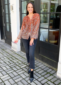 See U Soon Abriana Leopard Print Blouse-***FINAL SALE***-Hand In Pocket