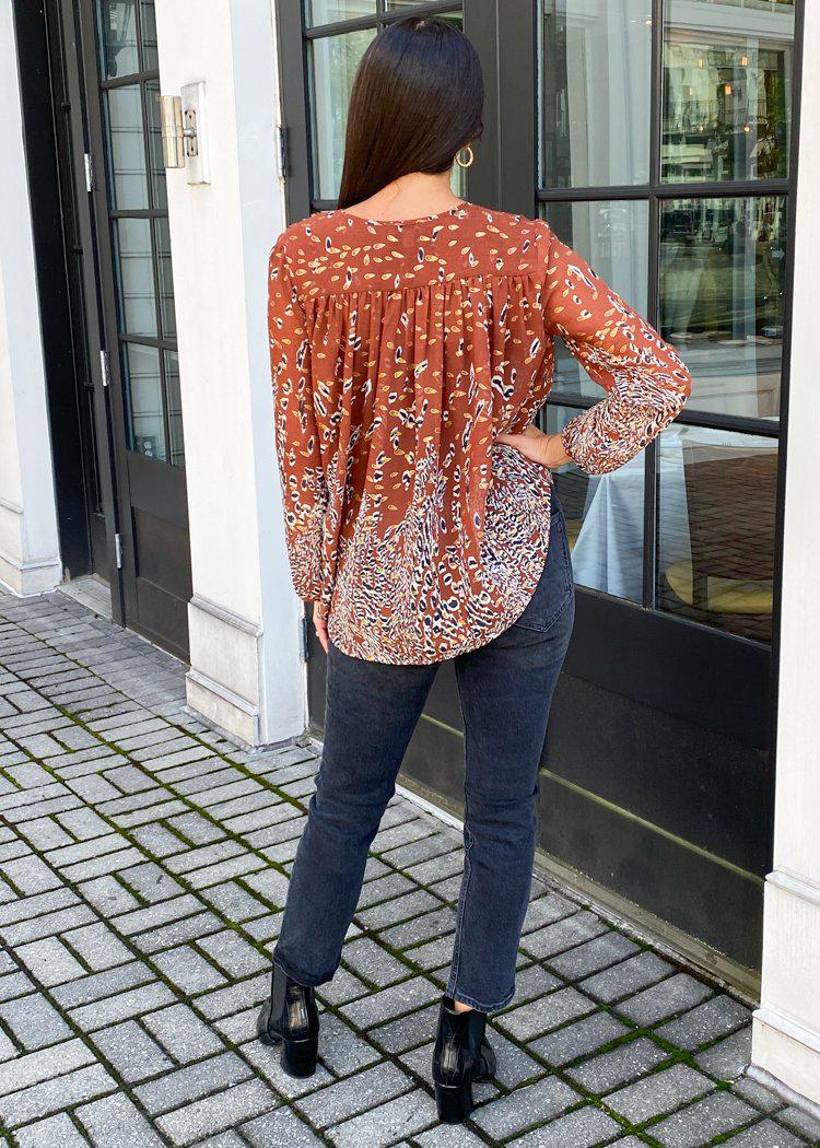 See U Soon Abriana Leopard Print Blouse-***FINAL SALE***-Hand In Pocket