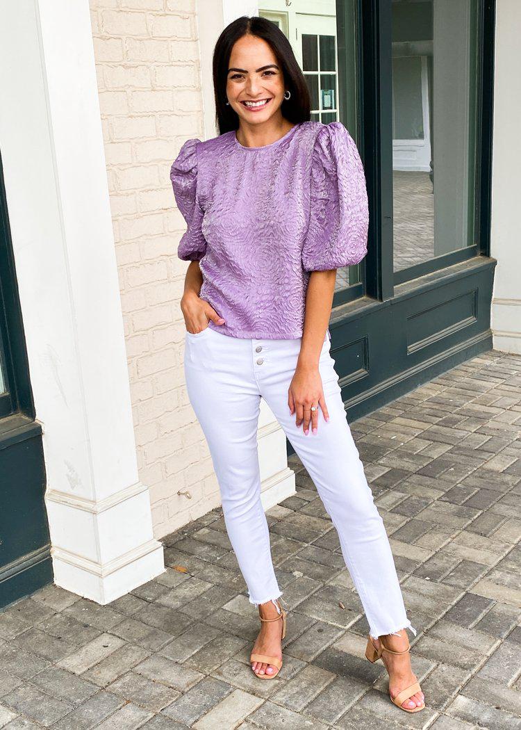 Zinfandel Blouse-Plum-Hand In Pocket