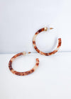 Layna Resin Hoops- Brown-Hand In Pocket