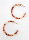 Layna Resin Hoops- Brown-Hand In Pocket