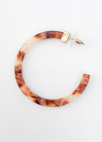 Layna Resin Hoops- Brown-Hand In Pocket