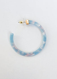 Layna Resin Hoops- Aqua/Pink-Hand In Pocket