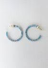 Layna Resin Hoops- Aqua/Pink-Hand In Pocket