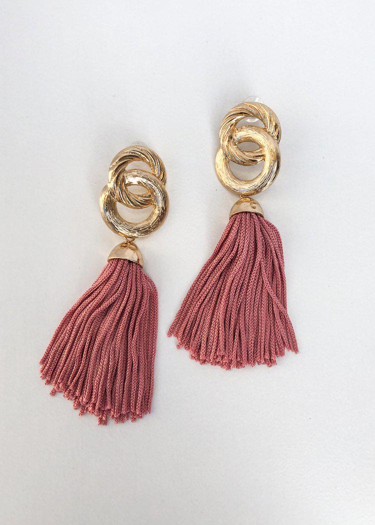 Morningside Metallic Link Tassel Statement Earring - ***FINAL SALE***-Hand In Pocket