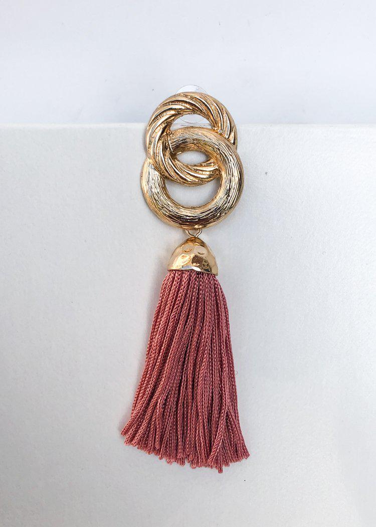 Morningside Metallic Link Tassel Statement Earring - ***FINAL SALE***-Hand In Pocket