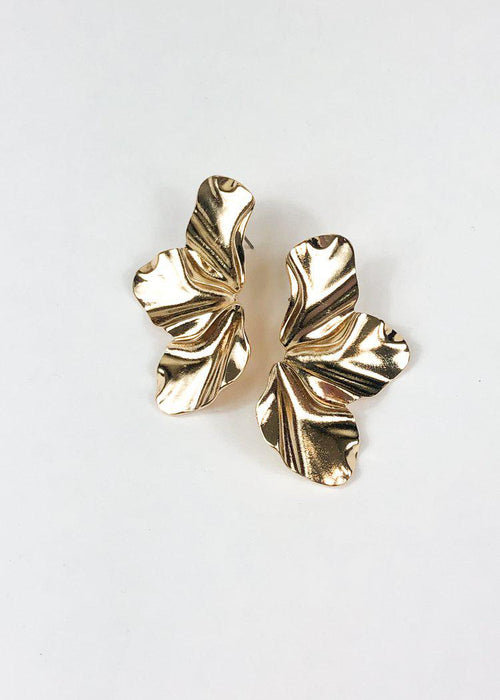 Petal Post Earrings - Gold-Hand In Pocket