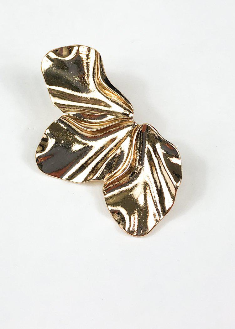 Petal Post Earrings - Gold-Hand In Pocket