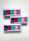 Hanky Panky 5 pack Lowrise Thongs-Cobalt, Magenta, Turquoise, Neon Pink, and Purple-Hand In Pocket