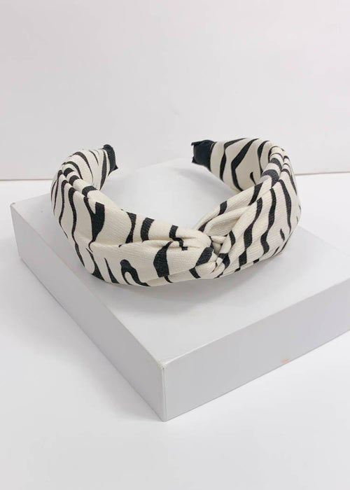 Maupiti Zebra Print Headband-Hand In Pocket