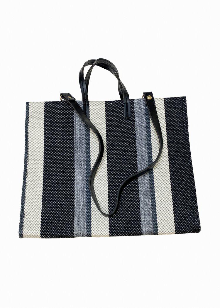 Camiri Striped Woven Bag-Hand In Pocket