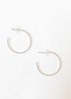 Viacha Beaded Hoop - Silver-Hand In Pocket