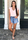 Karlie Amelia Gauzy V-neck Top - Blush ***FINAL SALE***-Hand In Pocket