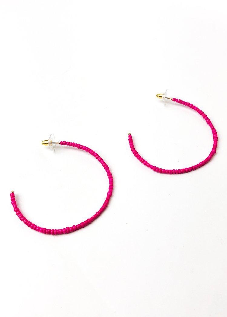 Tropicana Hoops-Hot Pink-Hand In Pocket