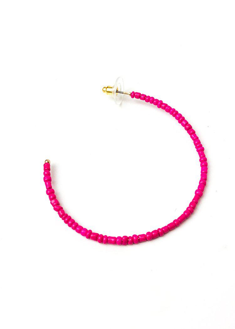 Tropicana Hoops-Hot Pink-Hand In Pocket