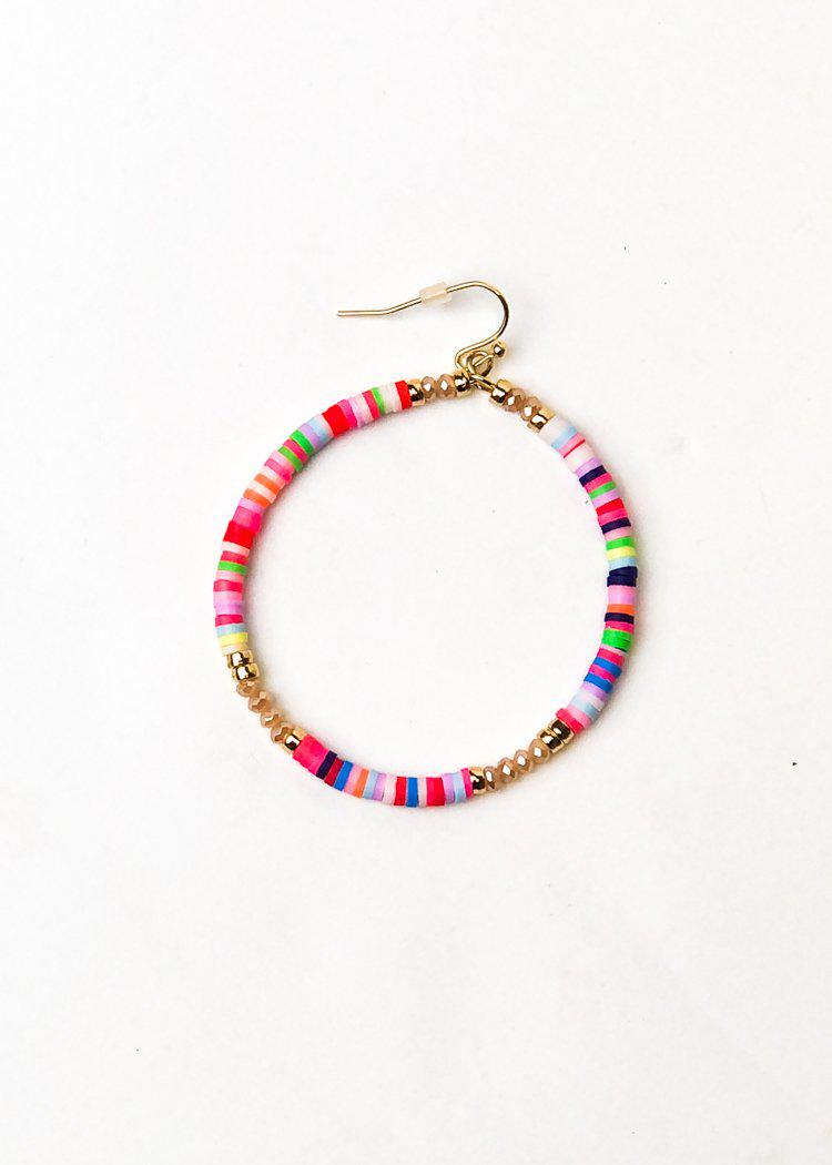 Carnival Beaded Hoop-Hand In Pocket