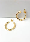 Milan "Mini" Twisted Hoop Earrings-Hand In Pocket