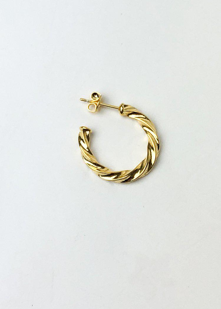 Milan "Mini" Twisted Hoop Earrings-Hand In Pocket