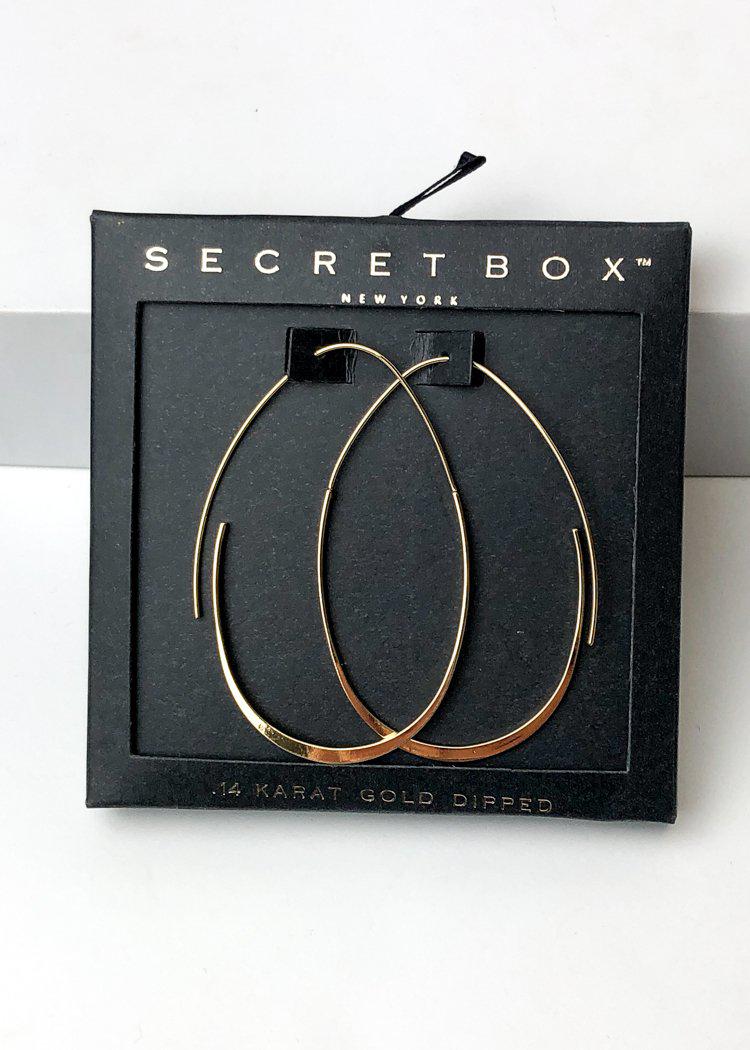 Teardrop Threader Hoops-Gold-Hand In Pocket