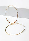 Teardrop Threader Hoops-Gold-Hand In Pocket