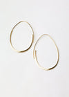 Teardrop Threader Hoops-Gold-Hand In Pocket