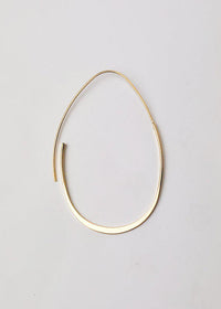 Teardrop Threader Hoops-Gold-Hand In Pocket