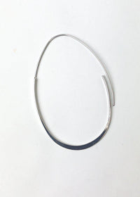 Teardrop Threader Hoops-Silver-Hand In Pocket