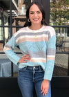 THML Aspen Pointelle Pastel Stripe Sweater***FINAL SALE***-Hand In Pocket