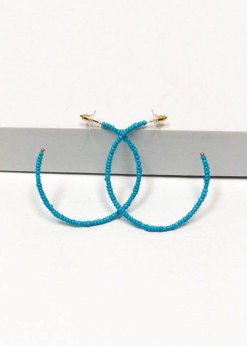 Tropicana Hoops-Turquoise-Hand In Pocket