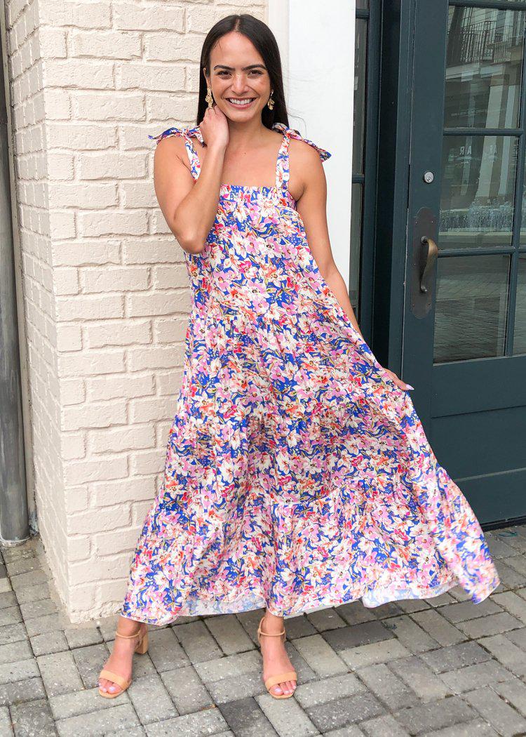 Amira Tiered Floral Maxi-Hand In Pocket