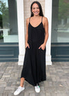 Z Supply The Flared Leg Jumpsuit - Black-Hand In Pocket