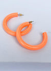 Pedro St. James Wooden Hoops - Neon Orange-Hand In Pocket