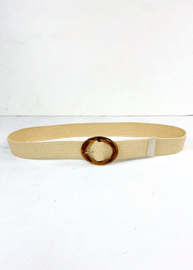 Burleigh Stretchy Belt-Beige-Hand In Pocket