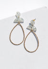 Camden Acrylic Beaded Teardrop Earrings - Silver-Hand In Pocket