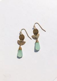 Newport Stone and Metal Drop Earrings-Hand In Pocket