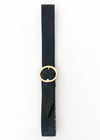 JJ Winters Lulu Reversible Leather Belt - Black/Pewter Snake-Hand In Pocket