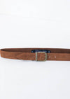 JJ Winters Kacey Suede Belt - Rust-Hand In Pocket