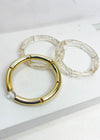 Lindy Acrylic Stack Bracelet- Gold-Hand In Pocket