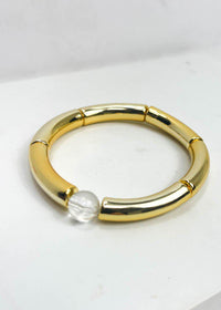 Lindy Acrylic Stack Bracelet- Gold-Hand In Pocket