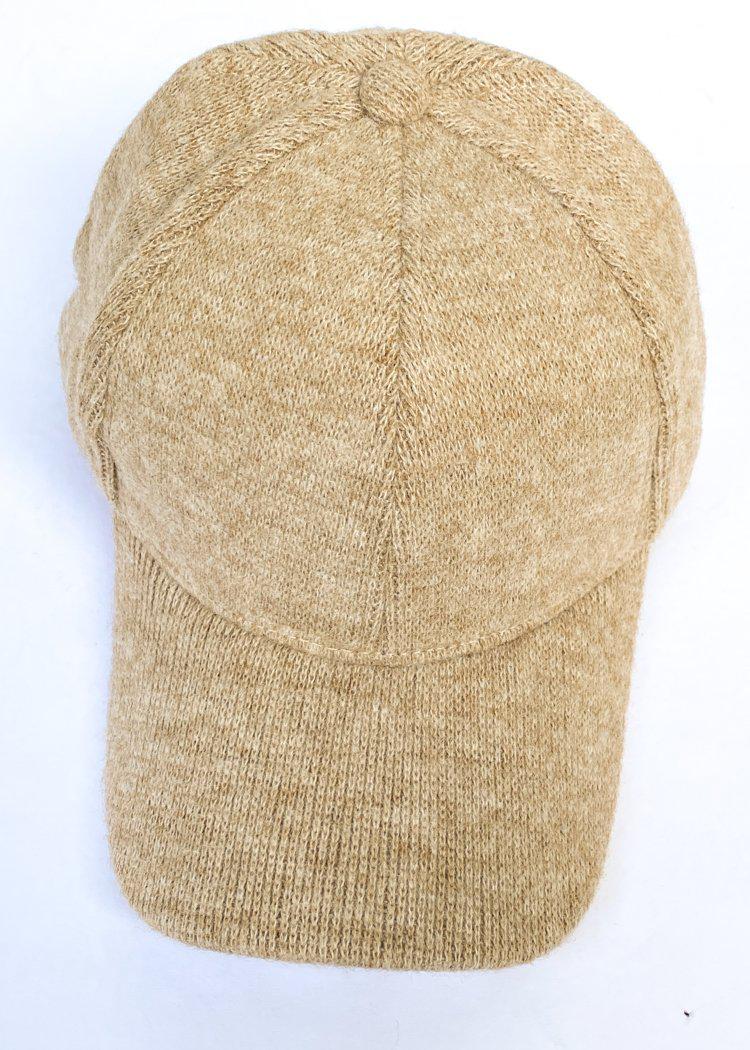 Amara Baseball Hat - Oatmeal-Hand In Pocket