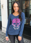 Chaser Leopard Skull Sweatshirt-Hand In Pocket