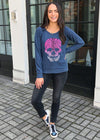 Chaser Leopard Skull Sweatshirt-Hand In Pocket