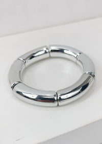 Cobija Stack Stretch Bracelet- Silver-***FINAL SALE***-Hand In Pocket