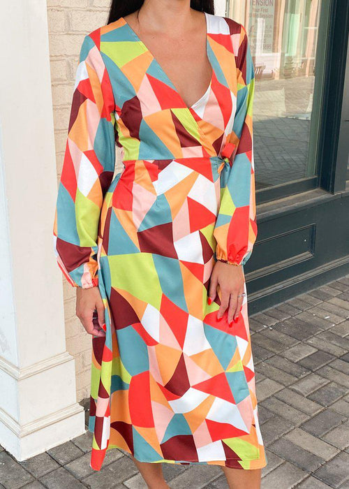 Ardmore Geo Print Wrap Dress***FINAL SALE***-Hand In Pocket